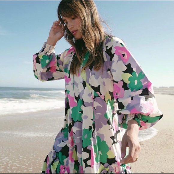 H&M Kaftan floral Dress - Picture 2 of 9